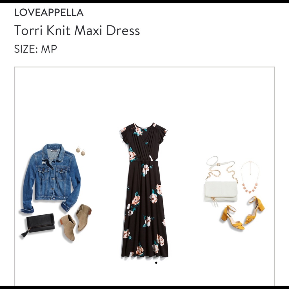 Loveappella petite length maxi dress